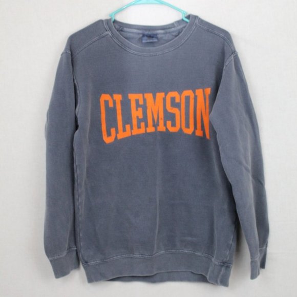 Comfort Colors Tops - Comfort Colors Clemson Gray Crewneck Sweatshirt Size Small
